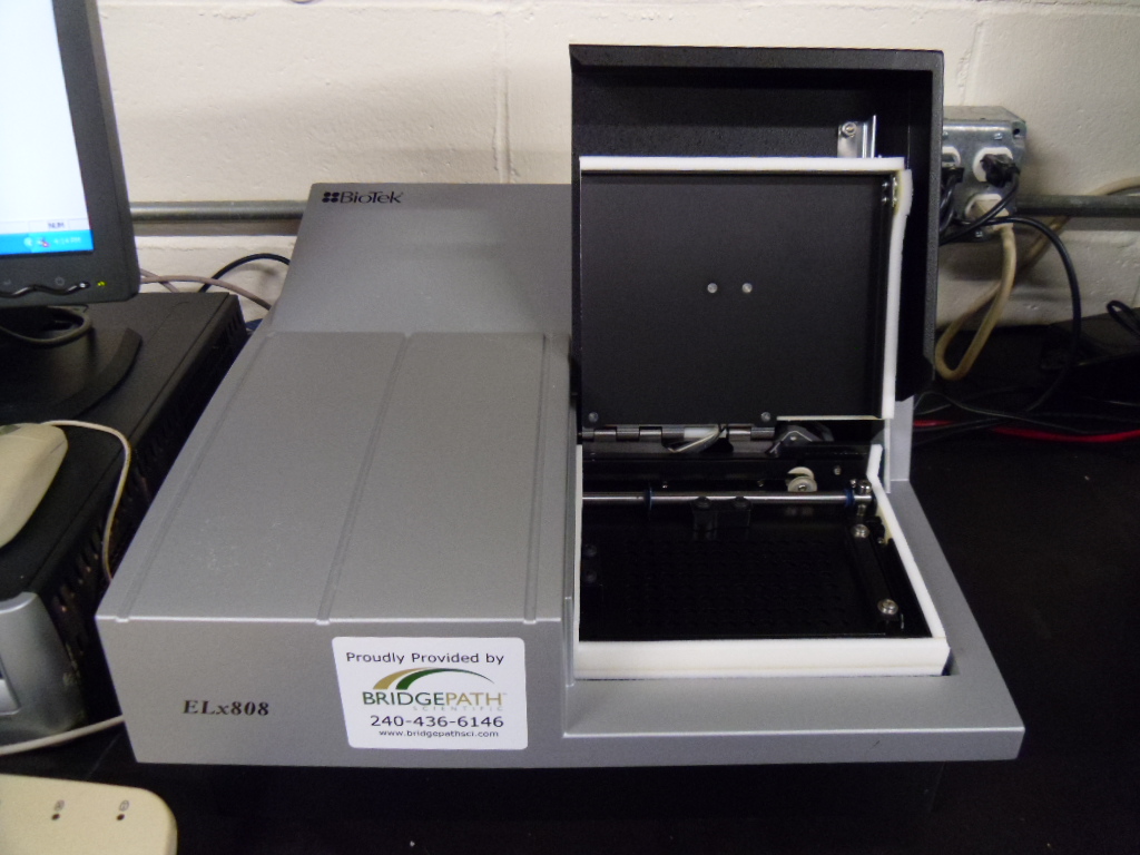 ELx808 IU (Incubator/Ultraviolet) Biotek Universal Microplate Reader BridgePath Scientific