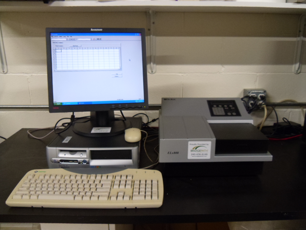 ELx808 IU (Incubator/Ultraviolet) Biotek Universal Microplate Reader BridgePath Scientific