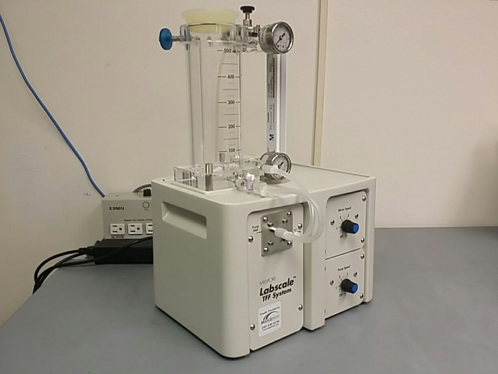 Millipore Labscale Tangential Flow Filtration TFF system, and Pellicon