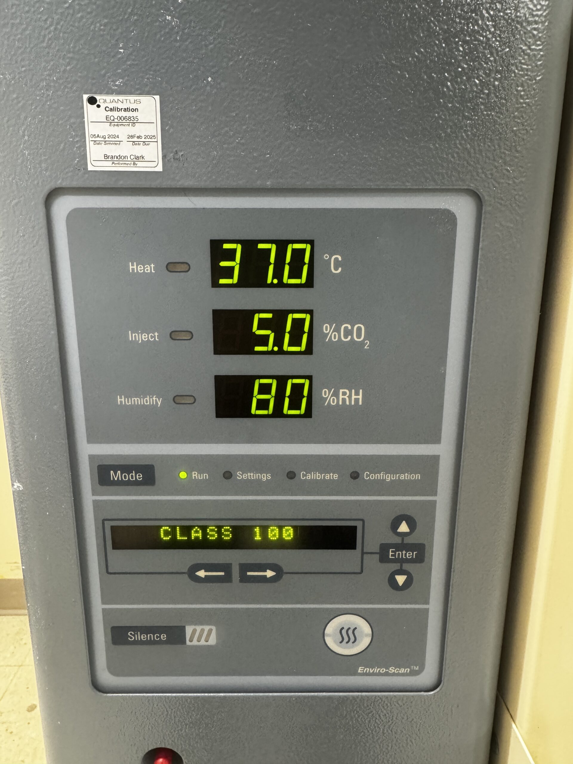 Steri-Cult 3310 Incubator Control Panel